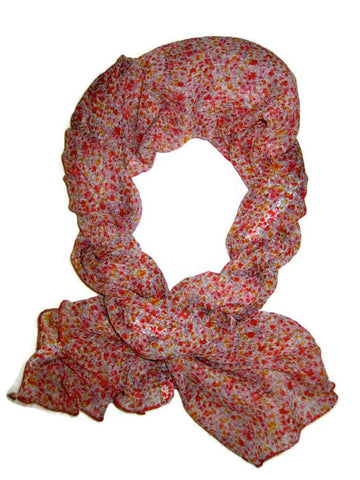 Fine Floral Print Scarf